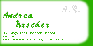 andrea mascher business card